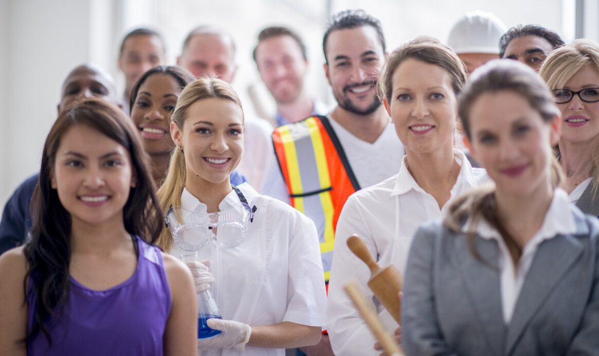 Happy Group of Professional Workers