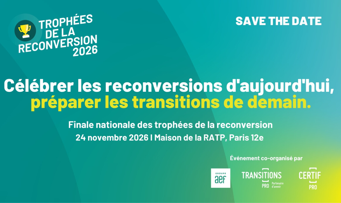 Bannière web_Save the date – Finale Trophées de la Reconversion 2026 – Certif Pro x AEF (2000 x 1190 px)